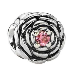 Pandora Blooming Rose Charm Clip - dark pink